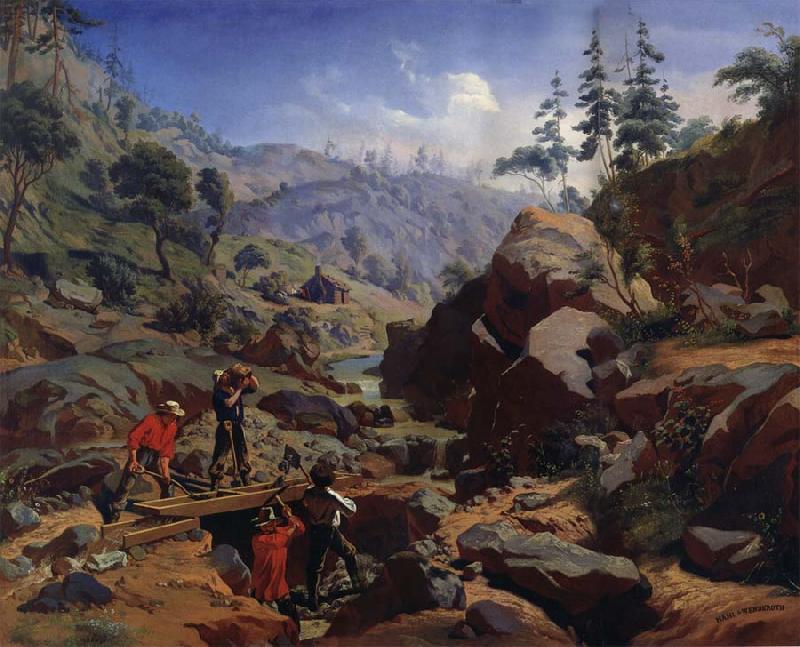 Charles Christian Nahl and august wenderoth Miners in the Sierras France oil painting art